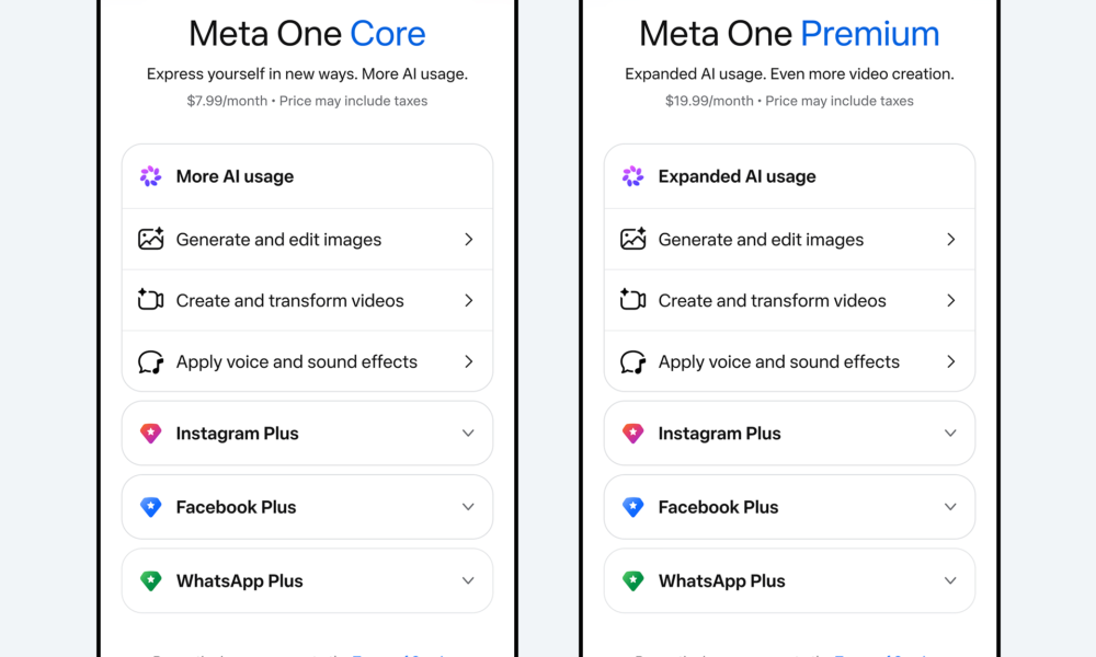 Meta Launches Meta One Subscription With More AI and Creator Tools - Digiverse By Akash